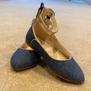 Toddler flats with ankle strap